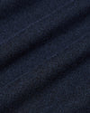Dark Heather Navy Active Comfort Full Zip Hoodie close-up, highlighting fine knit texture.