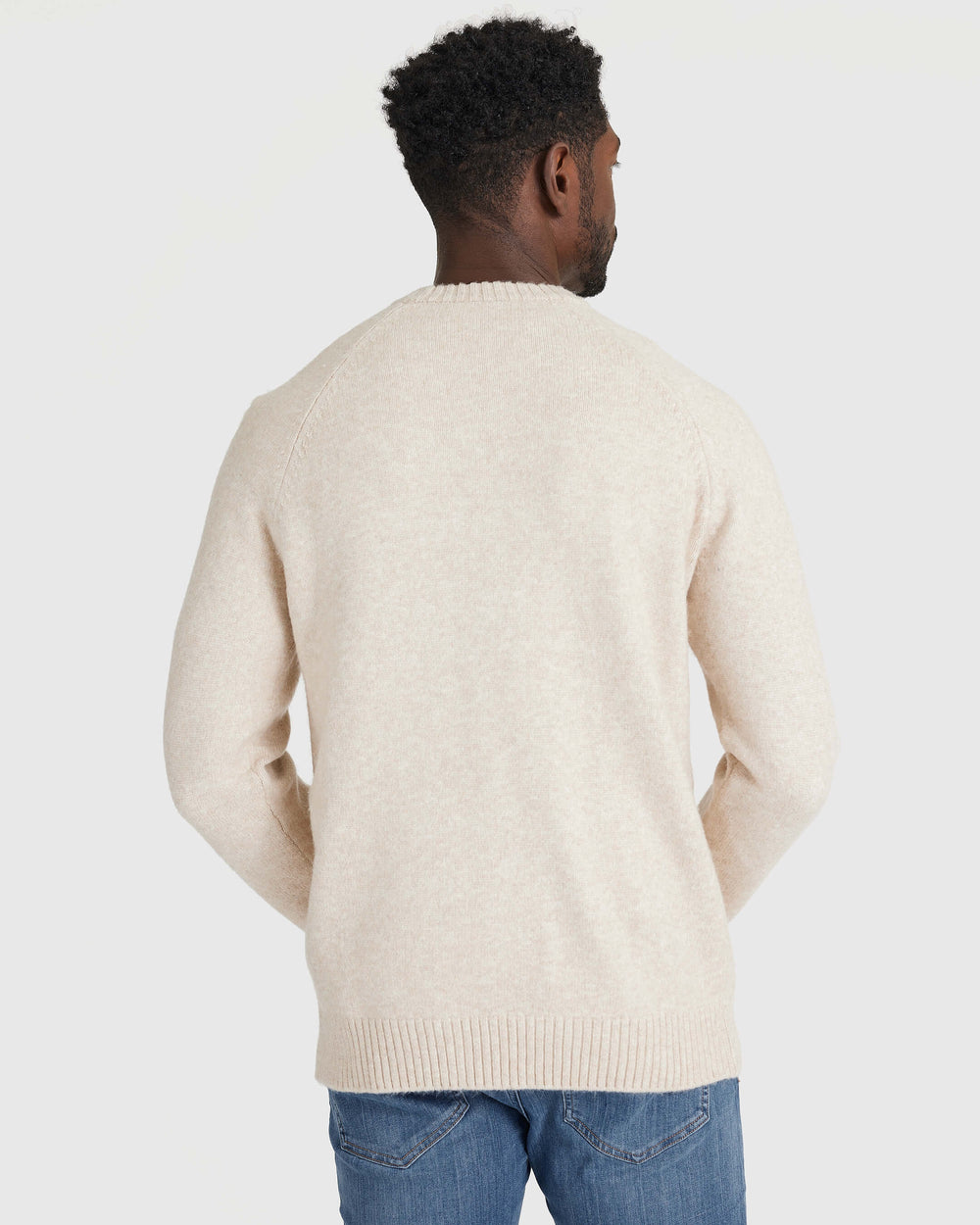 Heather Oatmeal Crew Neck Sweater