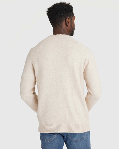 Classic Crew Neck Sweater - Heather Oatmeal
