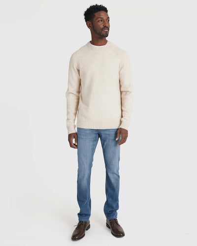 Classic Crew Neck Sweater - Heather Oatmeal
