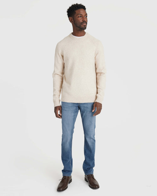 Heather Oatmeal Crew Neck Sweater