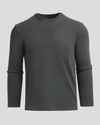 Carbon Heavyweight Long Sleeve Pocket Crew with patch pocket and durable stitching.