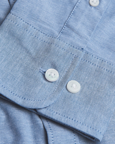 Stretch Oxford Long Sleeve Shirt - Banker Blue