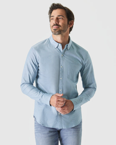 Stretch Oxford Long Sleeve Shirt - Harbor