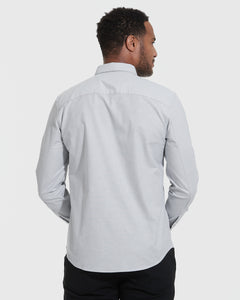 True ClassicLight Gray Stretch Oxford Long Sleeve Shirt