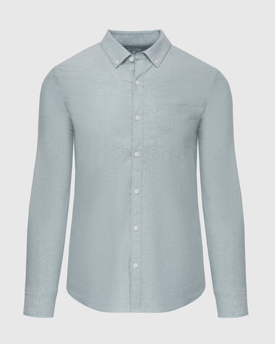 Stretch Oxford Long Sleeve Shirt - Moss