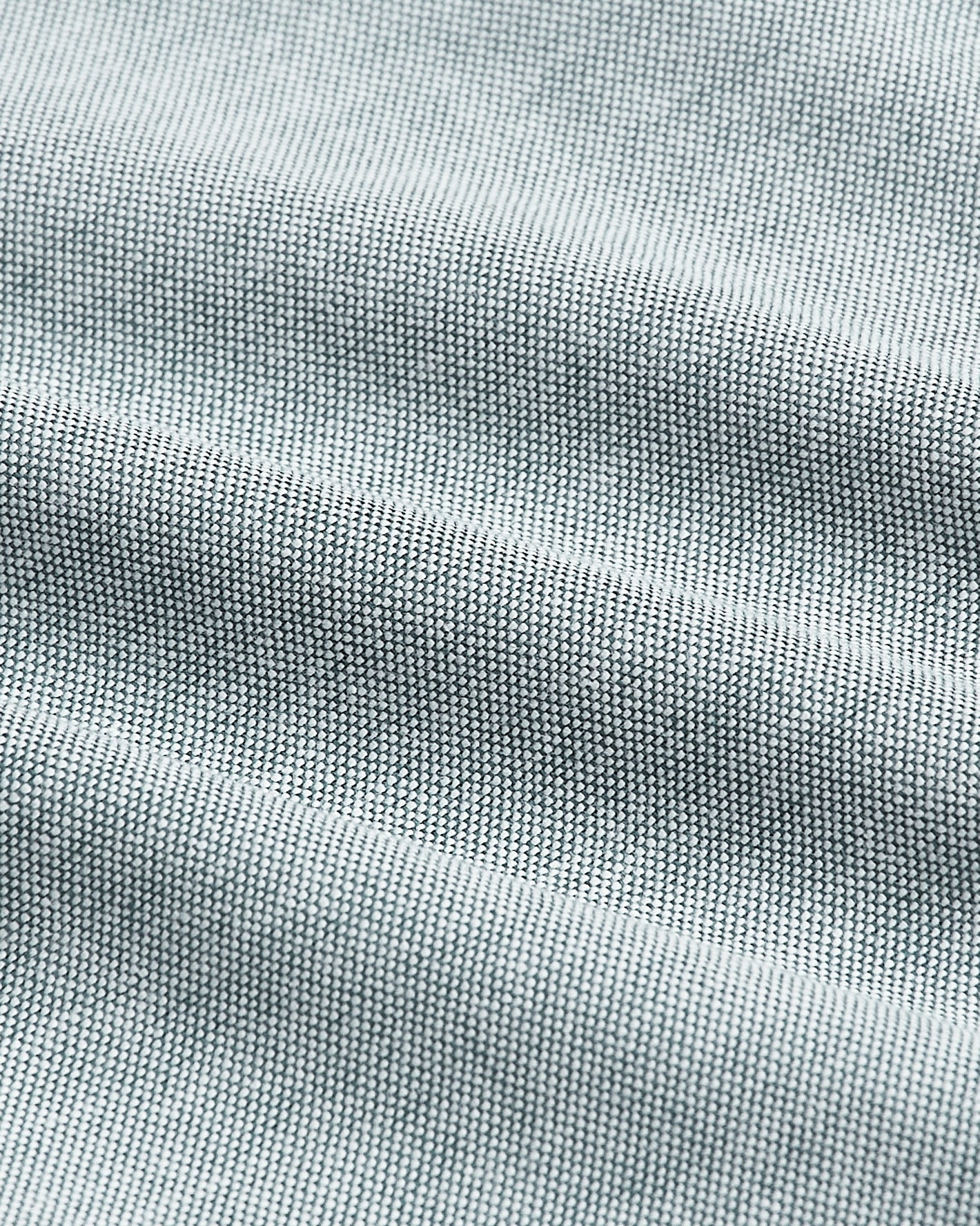 Moss Stretch Oxford Long Sleeve Shirt's woven fabric close-up.