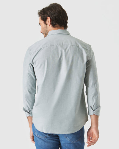 Stretch Oxford Long Sleeve Shirt - Moss