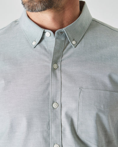Stretch Oxford Long Sleeve Shirt - Moss