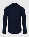 Navy Stretch Oxford Long Sleeve Button Up Shirt