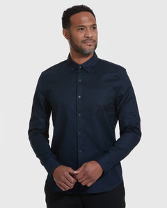 True ClassicNavy Stretch Oxford Long Sleeve Shirt