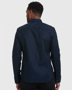 True ClassicNavy Stretch Oxford Long Sleeve Button Up Shirt