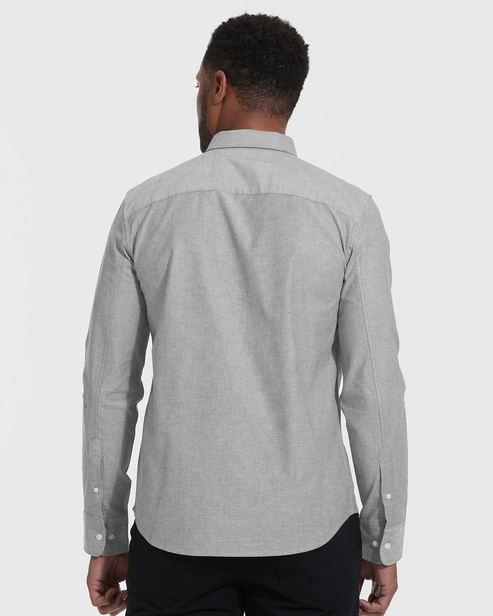 Stone Stretch Oxford Long Sleeve Shirt