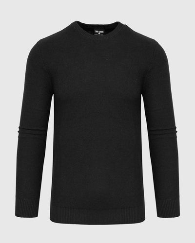 Pique Crew Neck Sweater - Charcoal Heather Gray