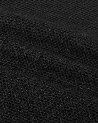 Pique Crew Neck Sweater - Charcoal Heather Gray