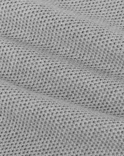 Pique Crew Neck Sweater - Heather Gray