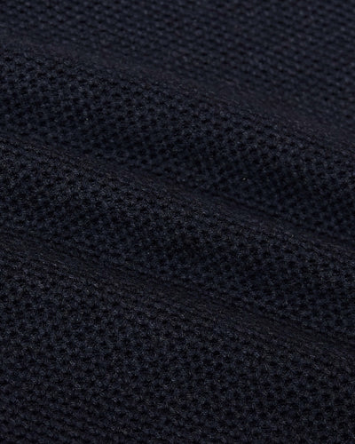 Pique Crew Neck Sweater - Heather Navy