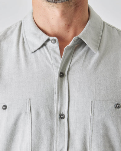 Long Sleeve Lightweight Flannel Shirt - Heather Gray