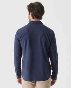 True ClassicNavy Long Sleeve Lightweight Flannel Shirt