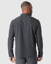 Charcoal Heather Gray Long Sleeve Ripstop Commuter Shirt, back view on model.