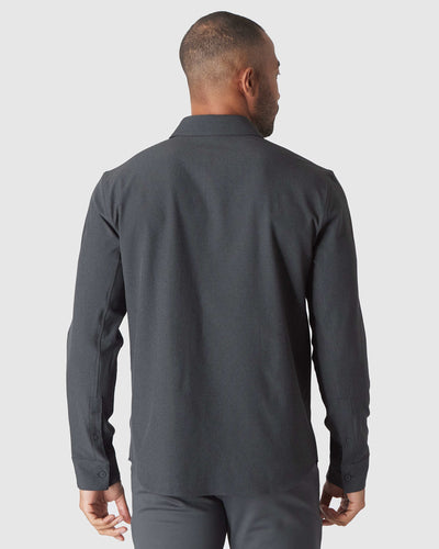 Long Sleeve Ripstop Commuter Shirt - Charcoal Heather Gray
