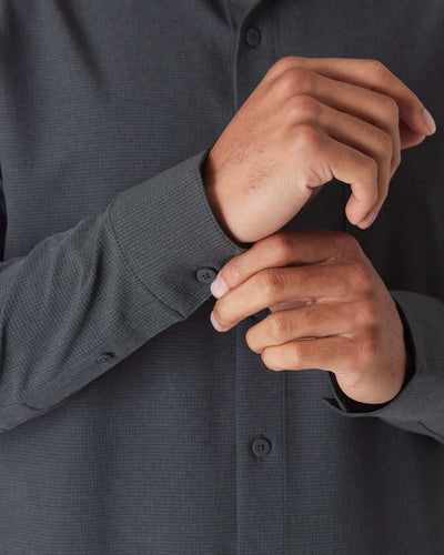 Long Sleeve Ripstop Commuter Shirt - Charcoal Heather Gray