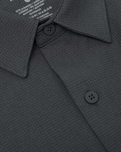 Long Sleeve Ripstop Commuter Shirt - Charcoal Heather Gray