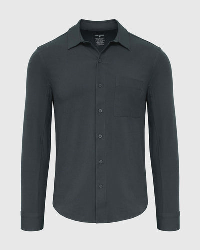 Long Sleeve Ripstop Commuter Shirt - Heather Navy