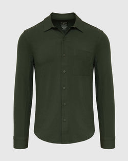 Olive Long Sleeve Ripstop Commuter Shirt