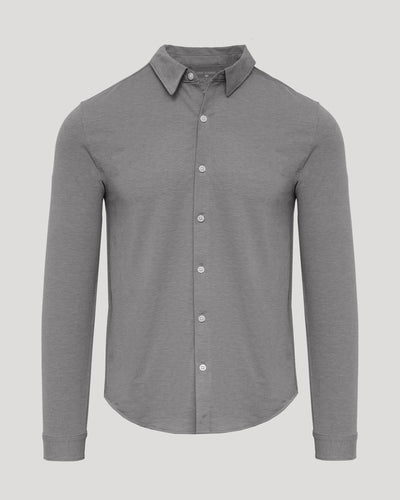 Stretch Oxford Long Sleeve Shirt - Oak
