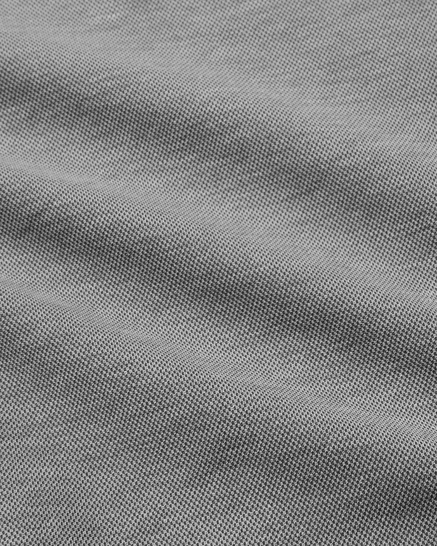 Oak Stretch Oxford 2.0 close-up, showcasing textured grey waffle knit fabric.