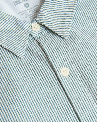 Stretch Oxford Long Sleeve Shirt - Juniper Stripe