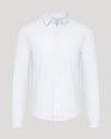 White Stretch Oxford 2.0: classic long-sleeve, button-down shirt, point collar.