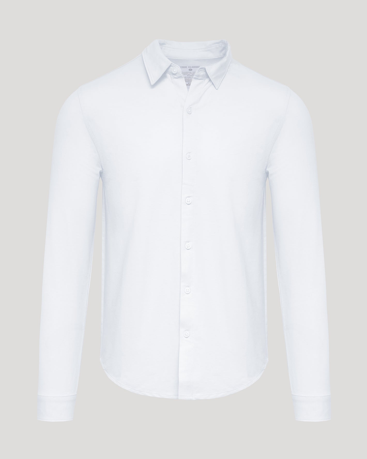White Stretch Oxford 2.0: classic long-sleeve, button-down shirt, point collar.