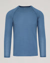 Fiord Long Sleeve Active Mesh Crew, plain waffle-knit, crew-neck pullover.