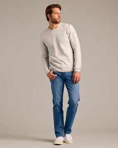 True ClassicLight Heather Gray Marled Crew Neck Sweater