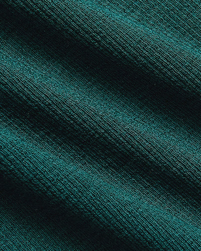 Ribbed Long Sleeve Scoop Neck - Deep Emerald