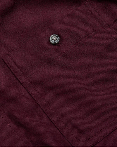 Flannel Long Sleeve Shirt - Aubergine