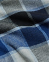 Midnight Plaid Long Sleeve Flannel Shirt in soft, textured plaid fabric.