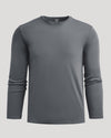 Carbon Premium Pima Long Sleeve Crew, slate-gray, fitted, crew-neck T-shirt.