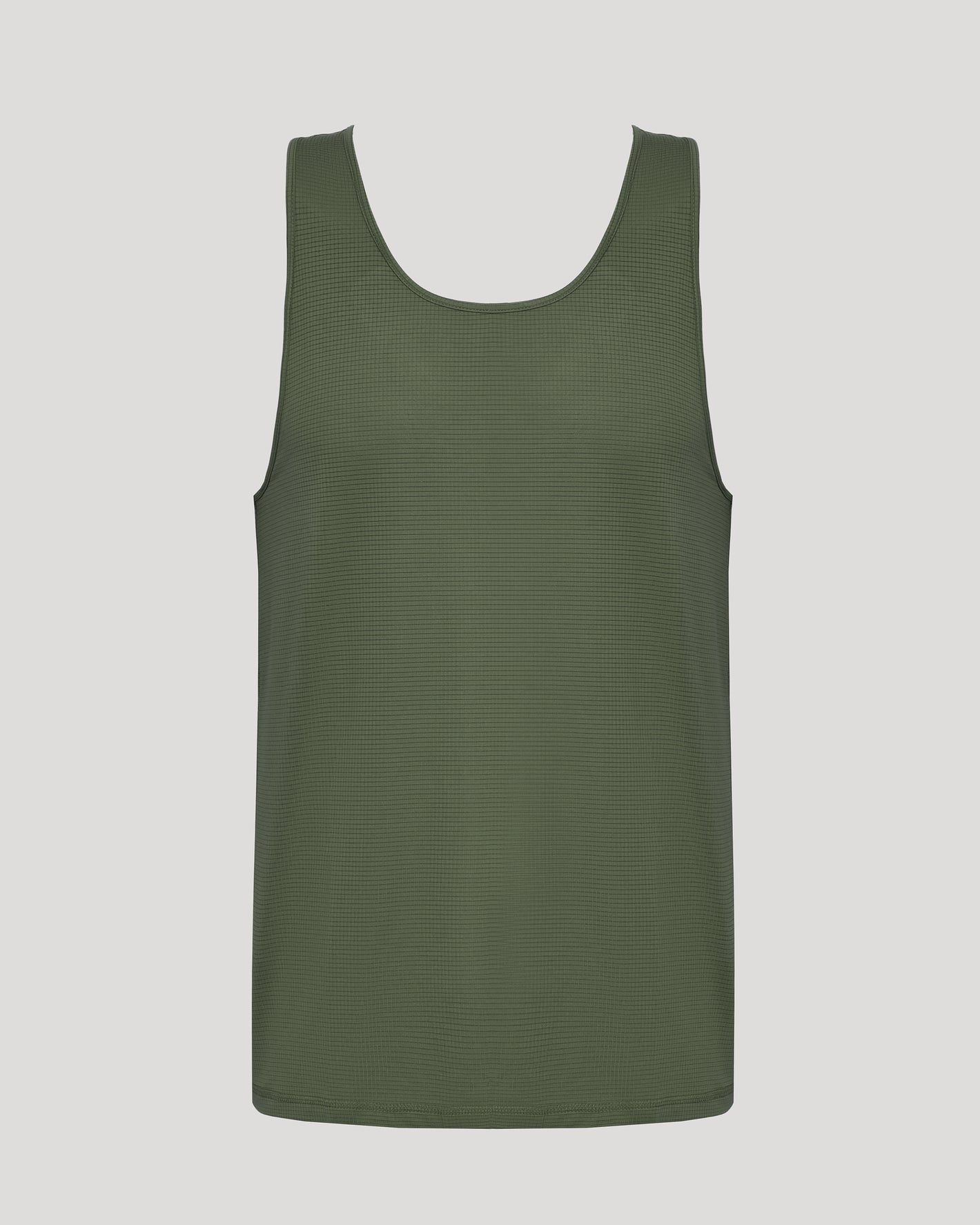 Kelp Sleeveless Active Mesh Tank, scoop-neck, breathable athletic top.