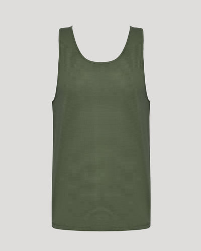 Sleeveless Active Mesh Tank - Kelp