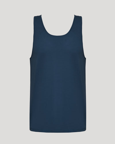 Sleeveless Active Mesh Tank - Navy