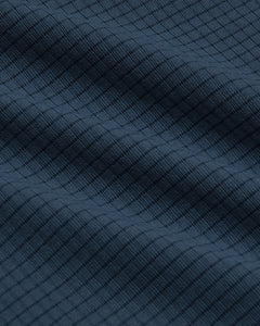 True ClassicNavy Sleeveless Active Mesh Tank fabric with small grid pattern.