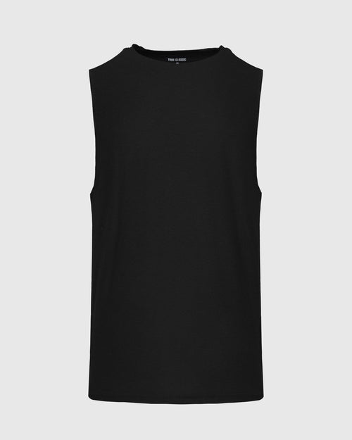 Black Sleeveless Active Muscle Tee