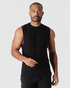 True ClassicBlack Sleeveless Active Muscle Tee