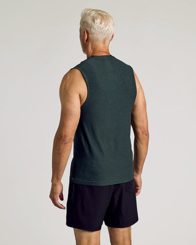 Sleeveless Active Muscle Tee - Dark Heather Forest