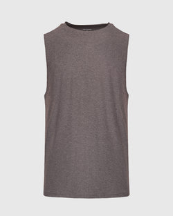 Heather Cocoa Sleeveless Active Muscle Tee