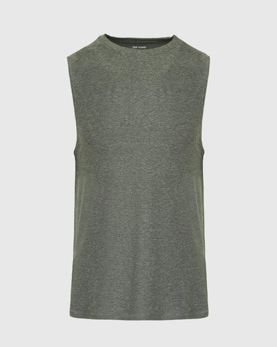 Sleeveless Active Muscle Tee - Heather Forest