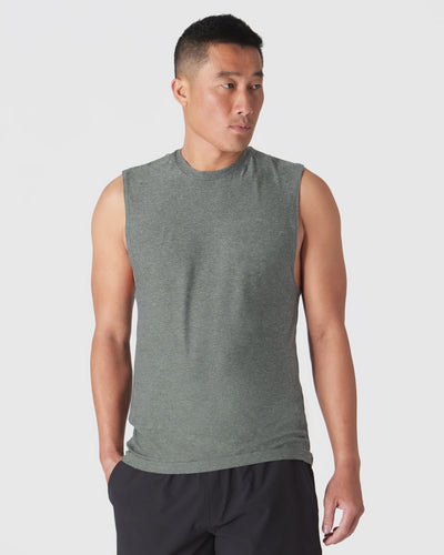 Sleeveless Active Muscle Tee - Heather Forest